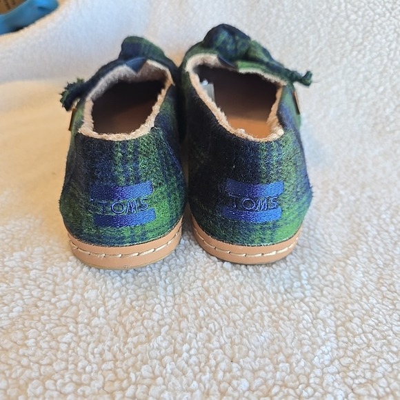 Toms Plaid Alpargata Women's Shoes Size 7 Blue Green Plaid Slip-on - Picture 8 of 15